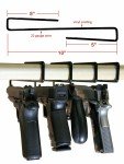 Set of 5 Gun Safety Handgun Rack Hangars