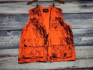 Men's Blaze Orange Hunting Vest with Padded Shoulders