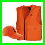Browning Blaze Orange Hunting Safety Vest and Cap