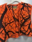 Men's Blaze Orange Camo Fleece Hunting Vest, XL