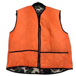 Men's Large Vintage Blaze Orange Hunting Vest