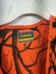 Men's Blaze Orange Camo Fleece Hunting Vest, XL