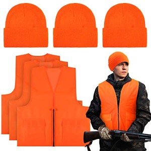 Blaze Orange Hunting Vest and Hat Set