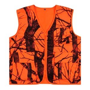 VicBre Men's Blaze Orange Hunting Vest with Pockets