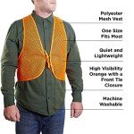Blaze Orange Mesh Hunting Vest for Safety