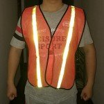 Neon Orange High Visibility Safety Vests - 10 Pack