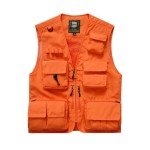 Men's Blaze Orange Hunting Vest with Pockets