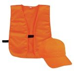 Blaze Orange Cap and Vest Combo for Adults