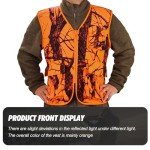 Volein Lightweight Blaze Orange Hunting Vest with Pocket