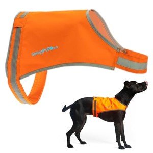Blaze Orange Reflective Dog Vest for Hunting
