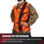 Volein Blaze Orange Camo Hunting Vest, Lightweight