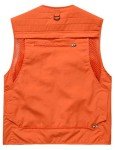 Flygo Men's Lightweight Fishing Cargo Vest - Orange