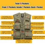 Flygo Men's Lightweight Fishing Cargo Vest - Orange