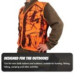 Volein Lightweight Blaze Orange Hunting Vest with Pocket