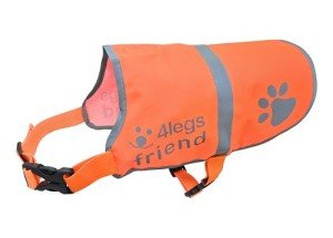 Hi-Vis Fluorescent Orange Reflective Dog Vest