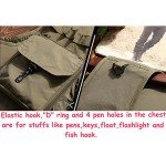 Flygo Men's Lightweight Fishing Cargo Vest - Orange