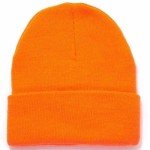 Blaze Orange Insulated Knit Hat for Hunting