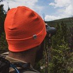 Merino Wool Blaze Orange Cuff Beanie Hat