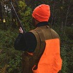 Merino Wool Blaze Orange Cuff Beanie Hat