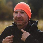 Merino Wool Blaze Orange Cuff Beanie Hat