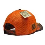 Blaze Orange USA Flag Hunting Hat with Patch