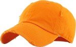 KBE-Vintage Washed Cotton Baseball Cap - Orange