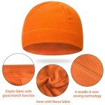 Orange Waterproof Hunting Beanie Hat for Cold Weather