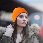 Orange Waterproof Hunting Beanie Hat for Cold Weather