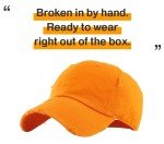 KBE-Vintage Washed Cotton Baseball Cap - Orange