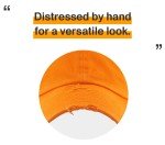 KBE-Vintage Washed Cotton Baseball Cap - Orange