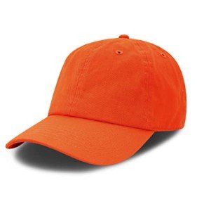 Low Profile UPF 50+ Cotton Baseball Cap - Orange