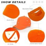 Adjustable Orange Baseball Caps - Pack of 12