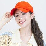 Low Profile UPF 50+ Cotton Baseball Cap - Orange