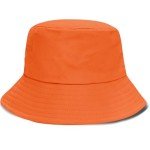 Orange Cotton Bucket Hat for Summer Fishing