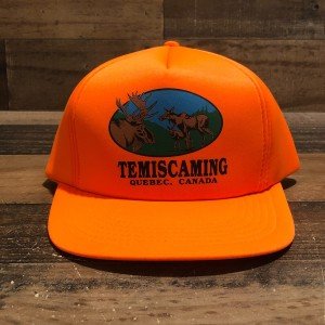 90s Vintage Blaze Orange Temiscaming Snapback Cap