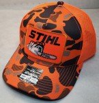 STIHL Blaze Orange Camo Trucker Hat Snapback