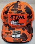 STIHL Blaze Orange Camo Trucker Hat Snapback