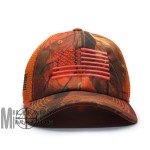 American Flag Orange Blaze Hunting Operator Hat