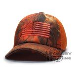 American Flag Orange Blaze Hunting Operator Hat