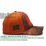 American Flag Orange Blaze Hunting Operator Hat