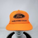 Vintage Ford Blaze Orange Trucker Hat, USA Made