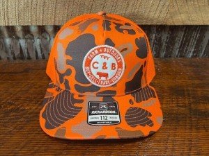 C&B Farm Richardson 112 Blaze Orange Camo Hat