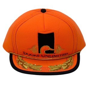 Ducks Unlimited Blaze Orange Adjustable Baseball Cap