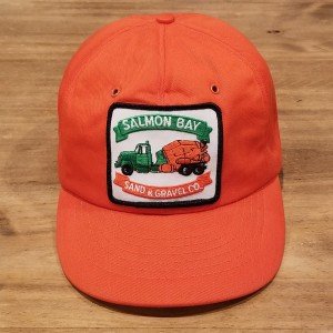 Blaze Orange Vintage Snapback Construction Hat