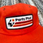 Vintage Blaze Orange Trucker Hat with Patch