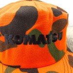 Vintage Blaze Orange Camo Trucker Hat – 90s Style