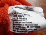 Blaze Orange 100% Wool Watch Cap Beanie