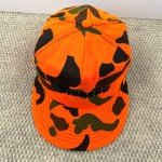 Vintage Blaze Orange Camo Trucker Hat – 90s Style