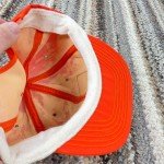 Vintage Blaze Orange Trucker Hat with Patch