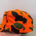 Vintage Blaze Orange Camo Trucker Hat – 90s Style